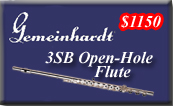 Gemeinhardt 3SB Open Hole Flute $930 with free shipping